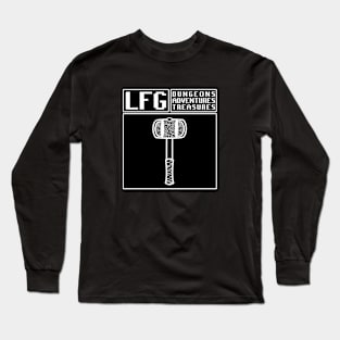 LFG Looking For Group Paladin Hammer Dungeon Tabletop RPG TTRPG Long Sleeve T-Shirt